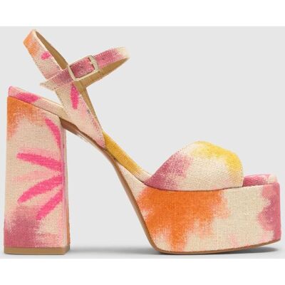 Castañer Sandalias de pala de mujer flora con estampado y cierre de hebilla. (36) Multicolor mujer Castañer Sandalias de pala de mujer flora con estampado y cierre de hebilla. (36) Multicolor mujer