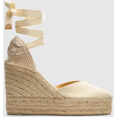 Castañer Alpargatas con cintas de mujer Chiara de algodón orgánico. (35) Beige mujer Castañer Alpargatas con cintas de mujer Chiara de algodón orgánico. (35) Beige mujer