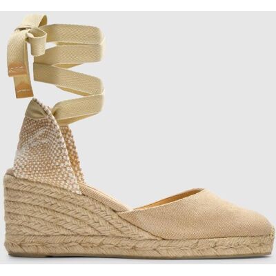 Castañer Alpargatas con cintas de mujer Carina con talonera trenzada. (37) Beige mujer Castañer Alpargatas con cintas de mujer Carina con talonera trenzada. (37) Beige mujer