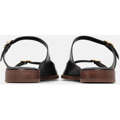 Lottusse Sandalias planas de mujer de piel napa con hebilla. (35) Negro mujer Lottusse Sandalias planas de mujer de piel napa con hebilla. (35) Negro mujer