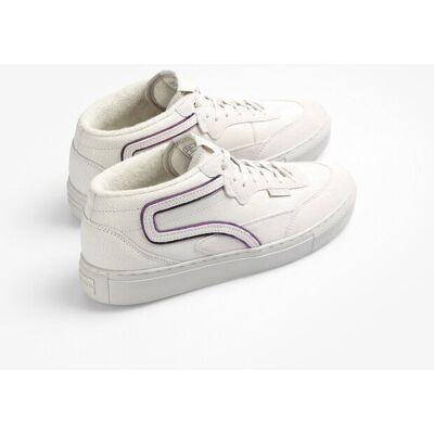 Scalpers Zapatillas altas de mujer con cordones y detalles metalizados. (37) Blanco mujer Scalpers Zapatillas altas de mujer con cordones y detalles metalizados. (37) Blanco mujer