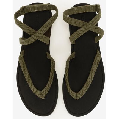 Ecoalf Sandalias de dedo de mujer planas con cierre autoadhesivo. (36) Kaki mujer Ecoalf Sandalias de dedo de mujer planas con cierre autoadhesivo. (36) Kaki mujer