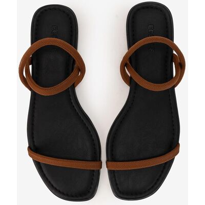 Ecoalf Sandalias de tiras de mujer planas con logo lateral. (39) Beige mujer Ecoalf Sandalias de tiras de mujer planas con logo lateral. (39) Beige mujer