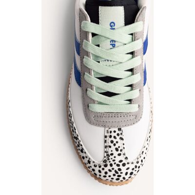 Gioseppo Zapatillas deportivas de mujer de piel con estampado animal. (38) Azul mujer Gioseppo Zapatillas deportivas de mujer de piel con estampado animal. (38) Azul mujer