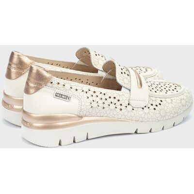 Pikolinos Zapatillas de mujer de piel con plantilla memory foam y suela extraligera. (37) Blanco mujer Pikolinos Zapatillas de mujer de piel con plantilla memory foam y suela extraligera. (37) Blanco mujer