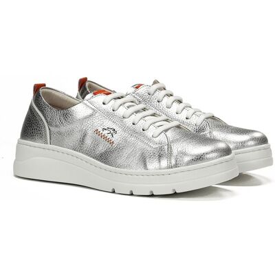 Fluchos Zapatos de cordones de mujer fabricados en piel. (39) Plateado mujer Fluchos Zapatos de cordones de mujer fabricados en piel. (39) Plateado mujer