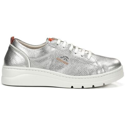 Fluchos Zapatos de cordones de mujer fabricados en piel. (40) Plateado mujer Fluchos Zapatos de cordones de mujer fabricados en piel. (40) Plateado mujer