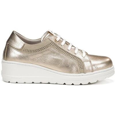 Fluchos Zapatos de cordones de mujer fabricados en piel. (40) Oro mujer Fluchos Zapatos de cordones de mujer fabricados en piel. (40) Oro mujer