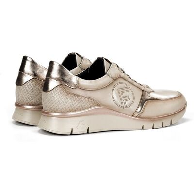 Fluchos Zapatos de cordones de mujer fabricados en piel. (35) Dorado mujer Fluchos Zapatos de cordones de mujer fabricados en piel. (35) Dorado mujer