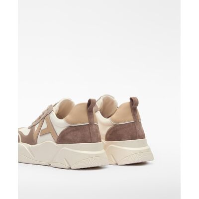 Adolfo Dominguez Zapatillas de plataforma de mujer con maxi logo. (36) Camel mujer Adolfo Dominguez Zapatillas de plataforma de mujer con maxi logo. (36) Camel mujer