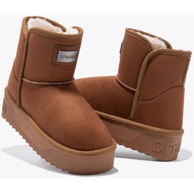 D.Franklin Botas de mujer estilo australianas con plataforma Nordic basic. (36) Marrón claro mujer D.Franklin Botas de mujer estilo australianas con plataforma Nordic basic. (36) Marrón claro mujer