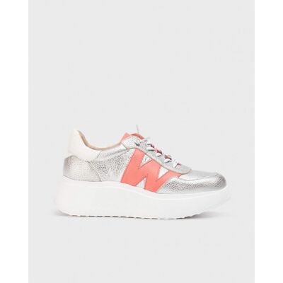 Wonders Zapatillas deportivas de mujer de piel vacuna con cordones elásticos. (40) Plata mujer Wonders Zapatillas deportivas de mujer de piel vacuna con cordones elásticos. (40) Plata mujer