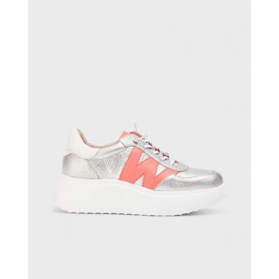 Wonders Zapatillas deportivas de mujer de piel vacuna con cordones elásticos. (41) Plata mujer Wonders Zapatillas deportivas de mujer de piel vacuna con cordones elásticos. (41) Plata mujer