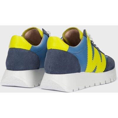 Wonders Zapatillas deportivas de mujer de piel. (36) Azul mujer Wonders Zapatillas deportivas de mujer de piel. (36) Azul mujer