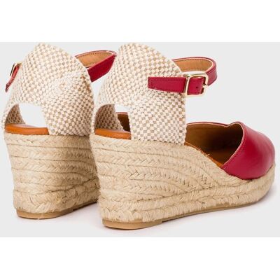 Wonders Alpargatas de mujer de piel. (39) Rojo mujer Wonders Alpargatas de mujer de piel. (39) Rojo mujer