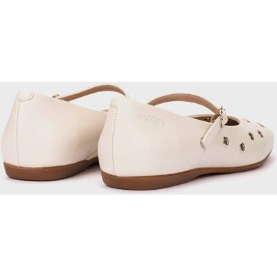 Wonders Merceditas de mujer de piel. (38) Blanco mujer Wonders Merceditas de mujer de piel. (38) Blanco mujer
