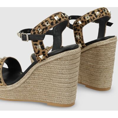 Lodi Sandalias de plataforma de mujer en piel efecto animal print. (37) Marrón mujer Lodi Sandalias de plataforma de mujer en piel efecto animal print. (37) Marrón mujer
