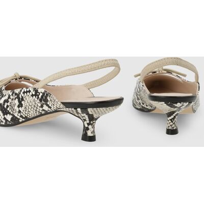 Lodi Mules de mujer en piel efecto animal print con lazo. (35) Gris mujer Lodi Mules de mujer en piel efecto animal print con lazo. (35) Gris mujer