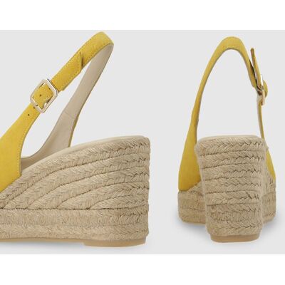 Lodi Alpargatas de plataforma de mujer en ante. (35) Amarillo mujer Lodi Alpargatas de plataforma de mujer en ante. (35) Amarillo mujer