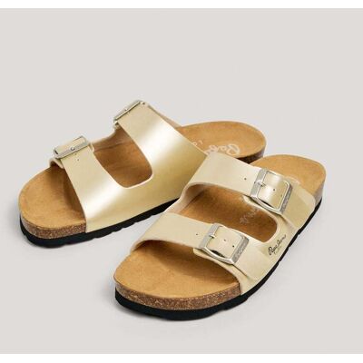 Pepe Jeans Sandalias de mujer con doble hebilla. (39) Oro mujer Pepe Jeans Sandalias de mujer con doble hebilla. (39) Oro mujer