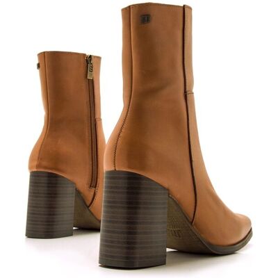 mustang Botines básicos de mujer de tacón en piel. (41) Marrón claro mujer mustang Botines básicos de mujer de tacón en piel. (41) Marrón claro mujer