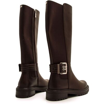 mustang Botas básicas altas de mujer con elastico en la caña. (41) Marrón oscuro mujer mustang Botas básicas altas de mujer con elastico en la caña. (41) Marrón oscuro mujer