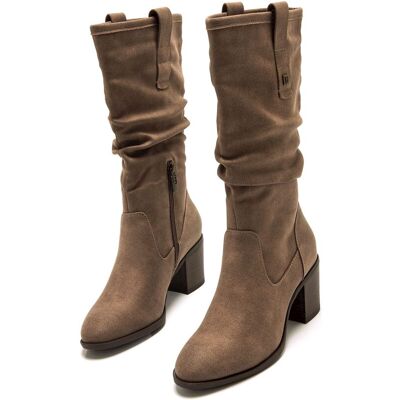 mustang Botas básicas altas de mujer con caña arrugada. (41) Marrón piedra mujer mustang Botas básicas altas de mujer con caña arrugada. (41) Marrón piedra mujer