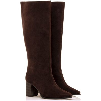 mustang Botas básicas altas de mujer en piel con puntera fina. (39) Marrón mujer mustang Botas básicas altas de mujer en piel con puntera fina. (39) Marrón mujer