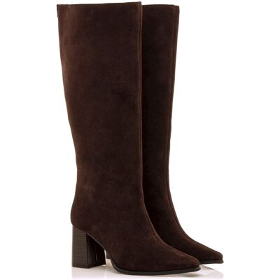mustang Botas básicas altas de mujer en piel con puntera fina. (40) Marrón mujer mustang Botas básicas altas de mujer en piel con puntera fina. (40) Marrón mujer