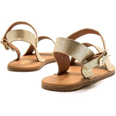 mustang Sandalias planas de mujer en piel de serraje con piso barefoot. (38) Dorado mujer mustang Sandalias planas de mujer en piel de serraje con piso barefoot. (38) Dorado mujer