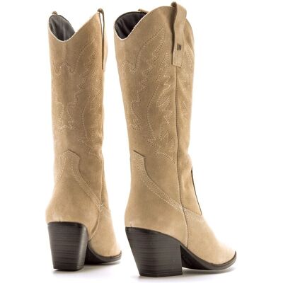 mustang Botas altas de mujer en piel estilo cowboy. (40) Natural mujer mustang Botas altas de mujer en piel estilo cowboy. (40) Natural mujer
