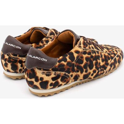 Ángel Alarcón Zapatillas retro de piel de mujer cómodo, Kesia. (36) Beige/Marrón mujer Ángel Alarcón Zapatillas retro de piel de mujer cómodo, Kesia. (36) Beige/Marrón mujer