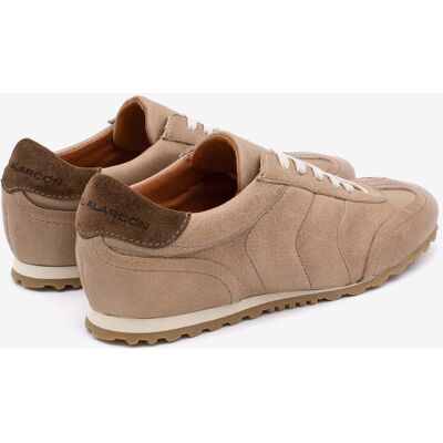 Ángel Alarcón Zapatillas retro de piel de mujer cómodo, Kesia. (38) Beige mujer Ángel Alarcón Zapatillas retro de piel de mujer cómodo, Kesia. (38) Beige mujer