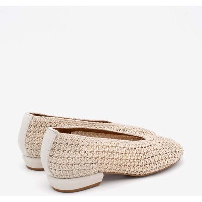 Ángel Alarcón Bailarinas de mujer trenzadas con tacon bajo de woven pu y piel, ursula. (39) Blanco mujer Ángel Alarcón Bailarinas de mujer trenzadas con tacon bajo de woven pu y piel, ursula. (39) Blanco mujer