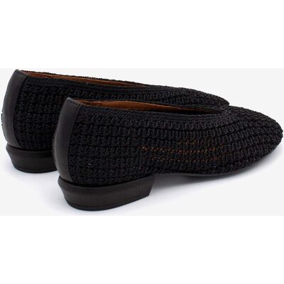 Ángel Alarcón Bailarinas de mujer trenzadas con tacon bajo de woven pu y piel, ursula. (41) Negro mujer Ángel Alarcón Bailarinas de mujer trenzadas con tacon bajo de woven pu y piel, ursula. (41) Negro mujer