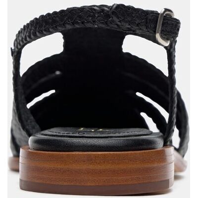 Lottusse Sandalias planas Summer de mujer de piel de cabra. (36) Negro mujer Lottusse Sandalias planas Summer de mujer de piel de cabra. (36) Negro mujer