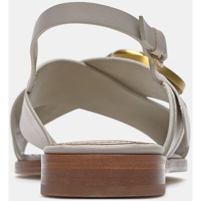 Lottusse Sandalias planas Nylo de tiras de mujer de piel. (35) Blanco roto mujer Lottusse Sandalias planas Nylo de tiras de mujer de piel. (35) Blanco roto mujer