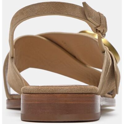 Lottusse Sandalias planas Nylo de tiras de mujer de piel. (41) Marrón claro mujer Lottusse Sandalias planas Nylo de tiras de mujer de piel. (41) Marrón claro mujer