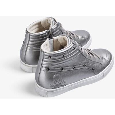 Scalpers Zapatillas altas de mujer abotinadas efecto metalizado. (38) Plata mujer Scalpers Zapatillas altas de mujer abotinadas efecto metalizado. (38) Plata mujer