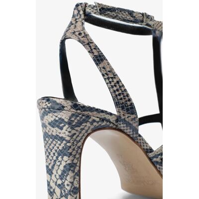 Scalpers Sandalias de tiras de mujer efecto serpiente con punta cuadrada. (39) Multicolor mujer Scalpers Sandalias de tiras de mujer efecto serpiente con punta cuadrada. (39) Multicolor mujer