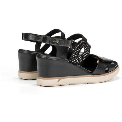 Fluchos Sandalias de mujer fabricados en piel. (36) Negro mujer Fluchos Sandalias de mujer fabricados en piel. (36) Negro mujer
