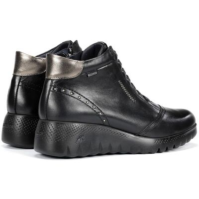 Fluchos Botines de mujer fabricados en piel. (39) Negro / Cromo mujer Fluchos Botines de mujer fabricados en piel. (39) Negro / Cromo mujer