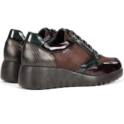 Fluchos Zapatos de cordones de mujer fabricados en piel. (36) Verde-Marrón mujer Fluchos Zapatos de cordones de mujer fabricados en piel. (36) Verde-Marrón mujer