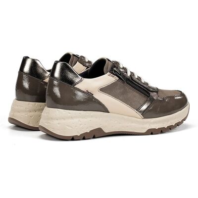 Fluchos Zapatos de cordones de mujer fabricados en piel. (37) Beige mujer Fluchos Zapatos de cordones de mujer fabricados en piel. (37) Beige mujer