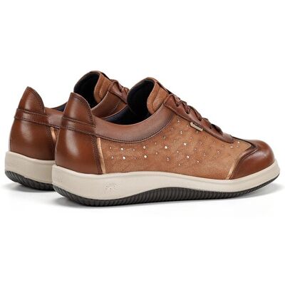 Fluchos Zapatos de cordones de mujer fabricados en piel. (40) Marrón / Blanco roto mujer Fluchos Zapatos de cordones de mujer fabricados en piel. (40) Marrón / Blanco roto mujer