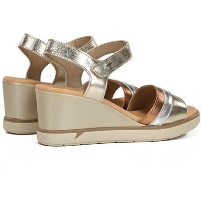 Fluchos Sandalias de mujer fabricados en piel. (37) Oro mujer Fluchos Sandalias de mujer fabricados en piel. (37) Oro mujer