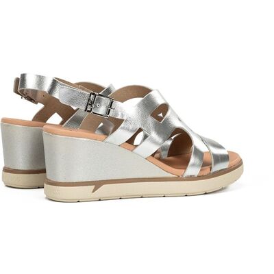 Fluchos Sandalias de mujer fabricados en piel. (37) Plata mujer Fluchos Sandalias de mujer fabricados en piel. (37) Plata mujer