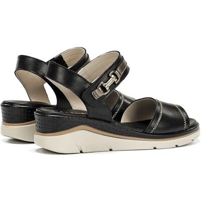 Fluchos Sandalias de mujer fabricados en piel. (41) Negro mujer Fluchos Sandalias de mujer fabricados en piel. (41) Negro mujer