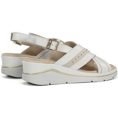 Fluchos Sandalias de mujer fabricados en piel. (40) Blanco mujer Fluchos Sandalias de mujer fabricados en piel. (40) Blanco mujer