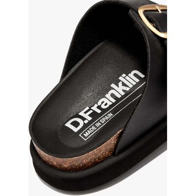 D.Franklin Sandalias de pala unisex con hebilla Vibe buckle champion. (41) Negro mujer D.Franklin Sandalias de pala unisex con hebilla Vibe buckle champion. (41) Negro mujer